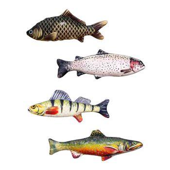 Hem and Boo Rubber Coated Fish Dog Toy