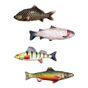 Hem and Boo Rubber Coated Fish Dog Toy