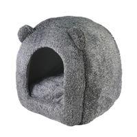 Rosewood Grey Teddy Bear Cat Bed