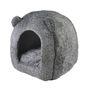Rosewood Grey Teddy Bear Cat Bed