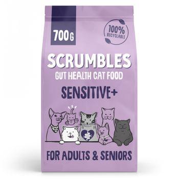Scrumbles Dry Cat Food, Grain Free Sensitive+ 700g