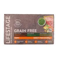 Lifestage Grain Free Puppy Food Variety Pack 6x395g