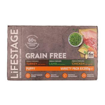 Lifestage Grain Free Puppy Food Variety Pack 6x395g