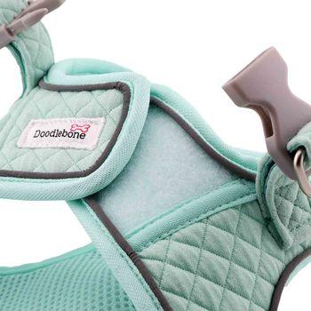Doodlebone Snappy Mint Quilt Dog Harness 1