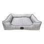 Snug & Cosy Square Checker Grey Dog Bed, Large