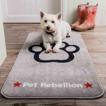 Pet Rebellion Stop Muddy Paws XL Grey Dog Mat