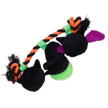 Smart Choice Squeaky Spooky Plush & Rope Dog Toy
