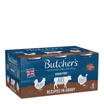 Butcher s Recipes in Gravy Dog Food Tins 6 x 400g Jollyes