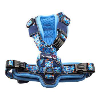 Doodlebone 'With Me' Dog Harness Blue 1-2