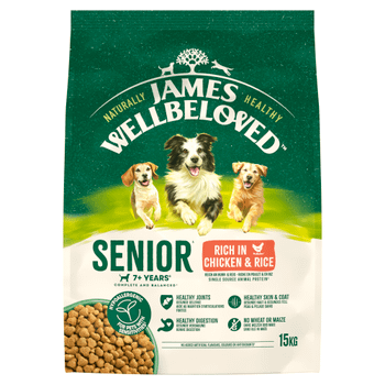 JAMES WELLBELOVED® Senior Dry Dog Food Chicken & Rice 15kg