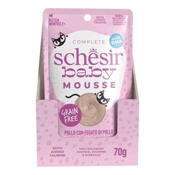 Schesir Complete and Balanced Wet Kitten Food Chicken in Mousse 70g
