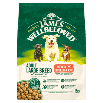JAMES WELLBELOVED® Large Breed Adult Dry Dog Food Chicken & Rice 15kg