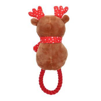 Rosewood Squeaky Plush & Rope Christmas Dog Toy