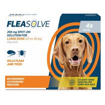 Fleasolve Spot On Large Dog Flea Treatment 4 Pack Jollyes