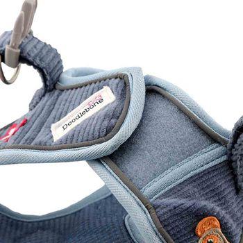 Doodlebone Snappy Dinky Blue Dog Harness 1-2