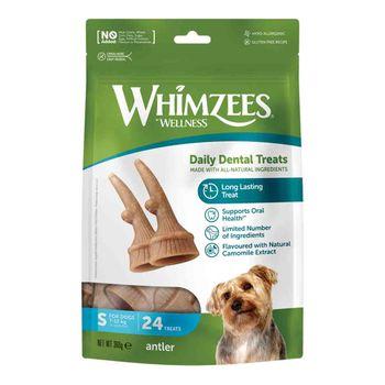 Whimzees Antler Small Long Lasting Dog Treats 24 Pack