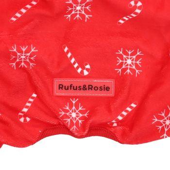 Rufus & Rosie Candy Cane Christmas Dog Pyjamas Small