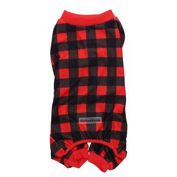 Rufus & Rosie Christmas Check Dog Pyjamas Medium