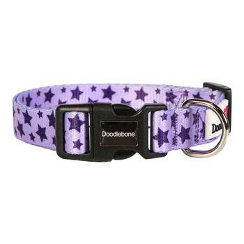 Doodlebone Bold Dog Collar Violet Star 6-11