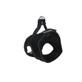 Rufus & Rosie Mesh Step-In Black Dog Harness, XS-S