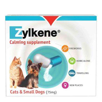 Zylkene Small Dog Cat Calming Capsules Natural Stress Anxiety Relief