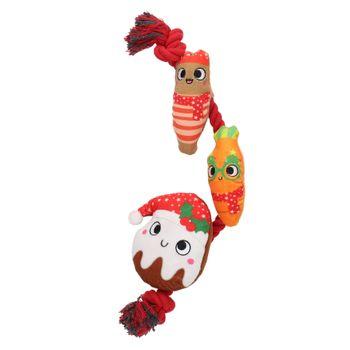 Smart Choice Festive Dinner Plush Dog Toy