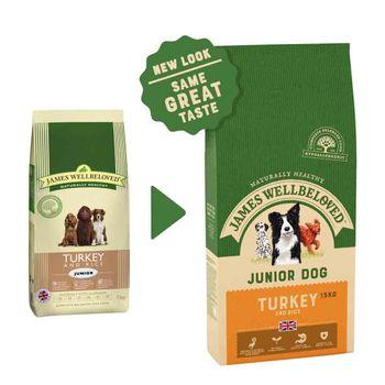 James Wellbeloved Turkey Rice Junior 15kg Dry Dog Food