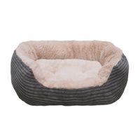 Joules Grey Jumbo Cord/Plush Dog Bed 60cm