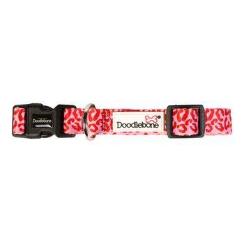 Doodlebone Bold Dog Collar Ruby Leopard 1-2