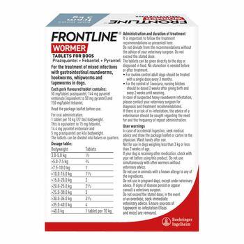 Frontline Wormer 2 Packs Dog Worming Tablets