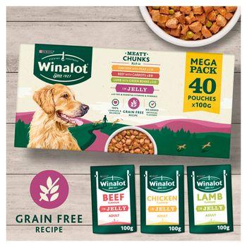 Winalot Meaty Chunks Mixed in Jelly Wet Dog Food 40x100g