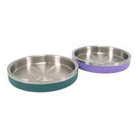 Rosewood Double Wall Steel Cat Bowl Lilac 480ml