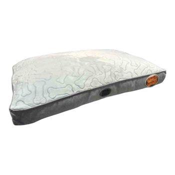 Snug & Cosy Faux Fur Bone Dog Lounger Grey