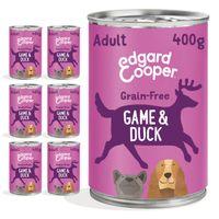 Edgard & Cooper Adult Wet Food Tin Game & Duck 6x400g