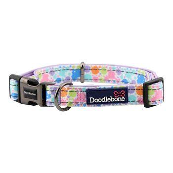 Doodlebone Trendy Tails Padded Dog Collar Pink 3-6