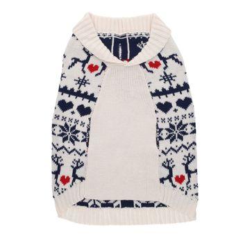 Rufus & Rosie Heart Reindeer Dog Jumper Small