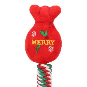 Rufus & Rosie Christmas Plush Rope Dog Toy Assorted