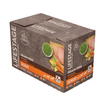 Lifestage Grain Free Senior Wet Dog Food Turkey 7x395g