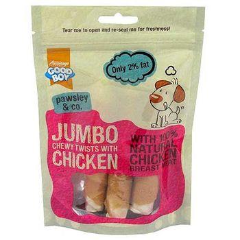 Good Boy Pawsley Co Jumbo Chewy Chicken Twists Dog Treats