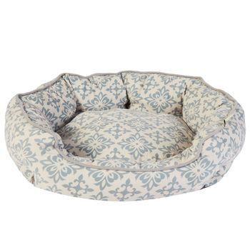 Dream Paws Scalloped Dog Bed Grey Small
