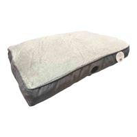 Snug & Cosy Faux Fur Plain Dog Lounger Grey