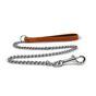 Ancol Leather Heavy Chain Dog Lead Tan 90cm
