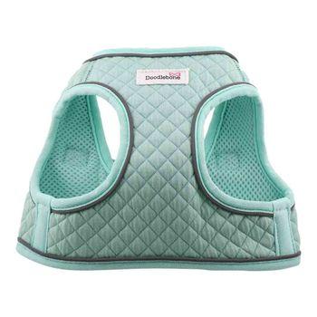 Doodlebone Snappy Mint Quilt Dog Harness 2