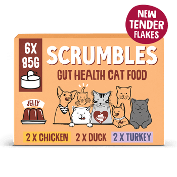 Scrumbles Grain Free Wet Cat Food in Jelly Meat Selection 6x80g