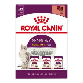 Royal Canin Sensory Smell Taste and Feel in Gravy Variety Pack 12x85g Wet Cat Food