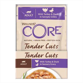 Wellness CORE Tender Cuts with Turkey & Duck in Savoury Gravy Adult Cat Wet Food 85g