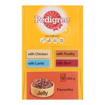 Pedigree Wet Dog Food Pouch in Jelly Favourites 12x100g