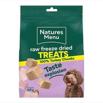 Natures Menu Turkey Chunks Raw Freeze Dried Dog Treats 40g