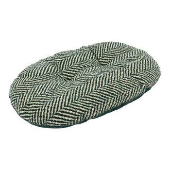 Danish Design Fleece Green Herringbone Quilted Dog Mattress Medium