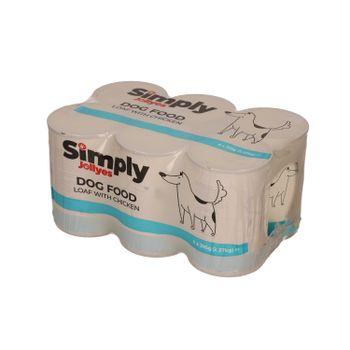 Simply Jollyes Working Dog Food Chicken in Loaf 6x395g